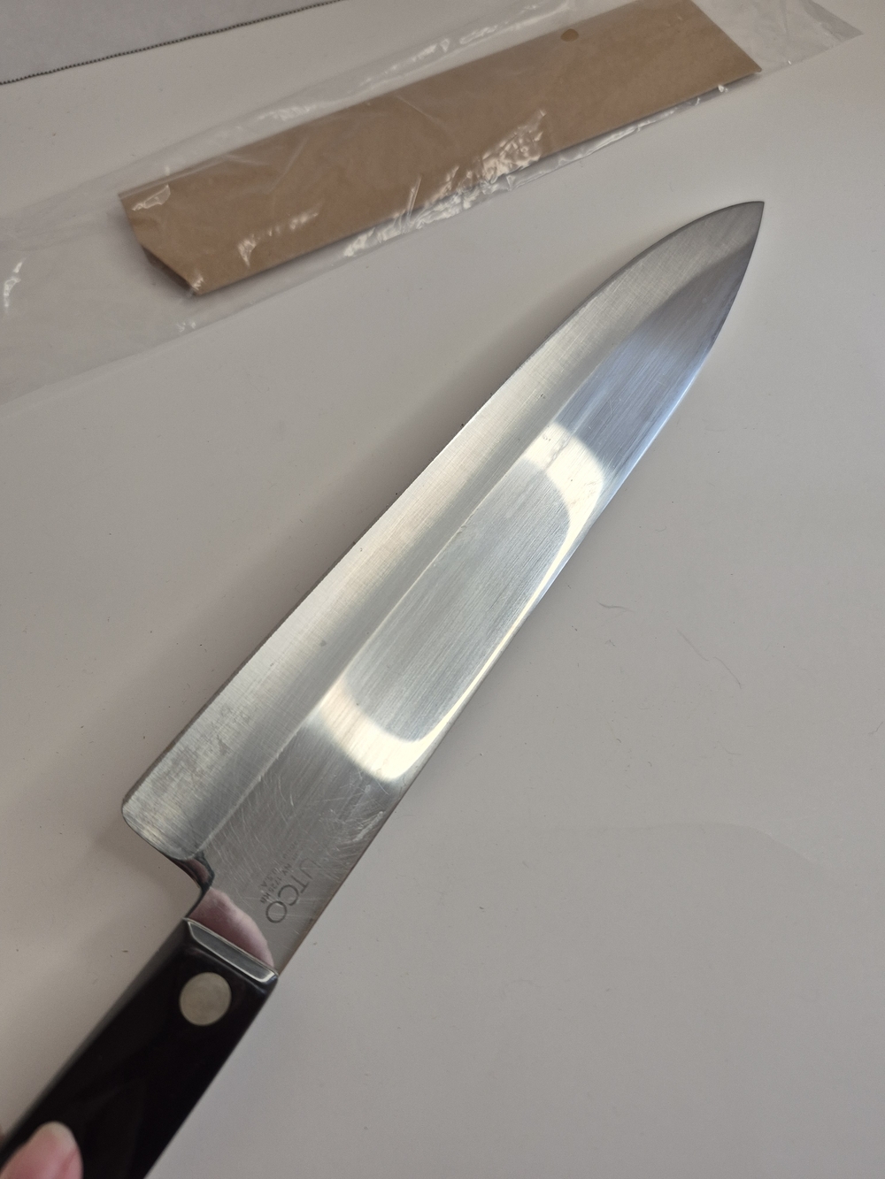 Vintage Cutco 9” Chef Knife USA Classic Black Handle Straight Edge Kitchen Knife
